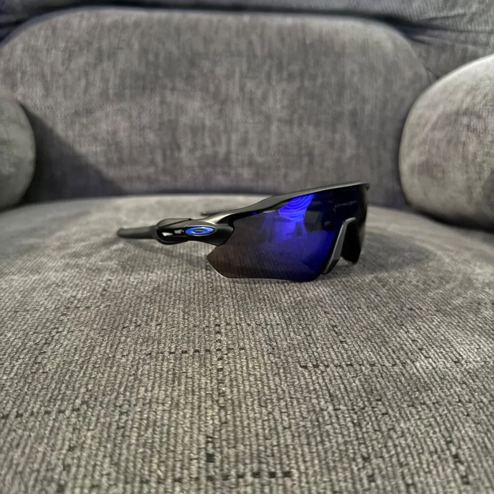 Oakley Radar EV PRIZM Polarized Sapphire Iridium OO9208 Black Frame - Picture 9 of 13